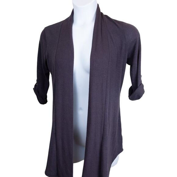 Bobeau Gray Knit Open Front Cardigan Medium - Picture 1 of 7
